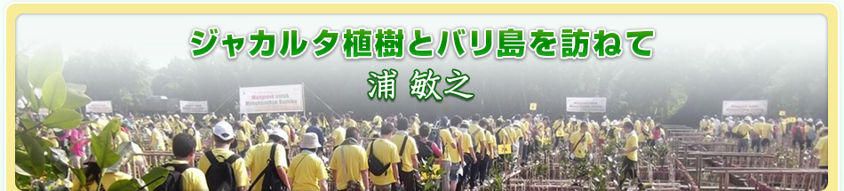 ジャカルタ植樹とバリ島を訪ねて／浦　敏之